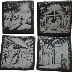 Mary & Joseph Set 1 Slate Coaster
